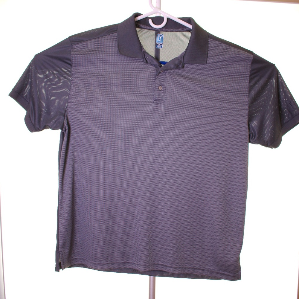 PGA Tour Mens Grey XXL Airflux Polo Shirt Short Sl